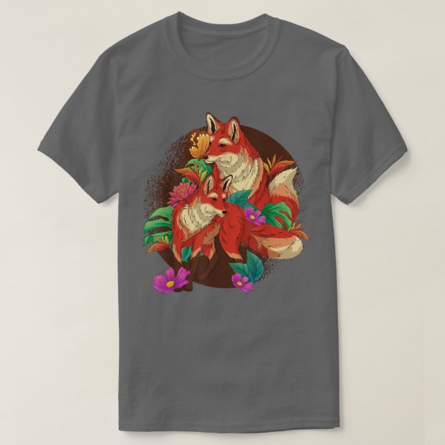 Blume Forest Animal Lover Nature Foes Floral Fo 1 T-Shirt (Design vorne)