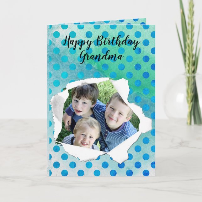 Blume Form Custom Foto Pastell Wasserfarbe Karte (Vorderseite)