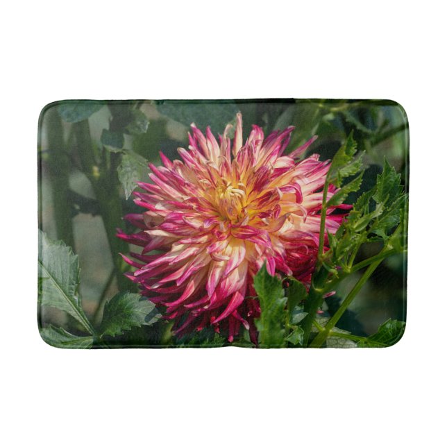 Blume Foto, Orange Chrysanthemum Badematte (Vorderseite)