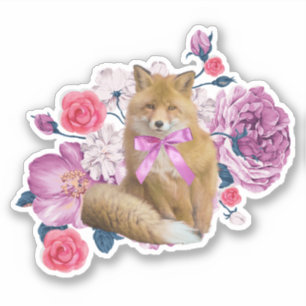Blume Fox Aufkleber