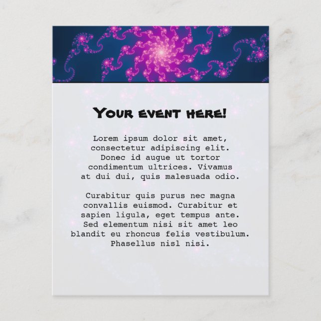 Blume Fraktal Kunst Flyer (Vorne)