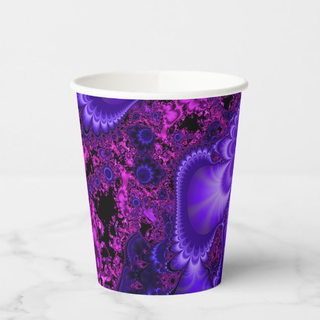 Blume Fraktal Paper Cups Pappbecher (Links)
