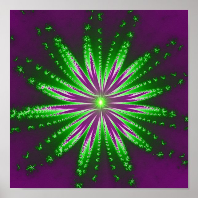 Blume Fraktal Poster (Vorne)