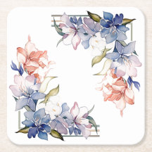 Blume Frame: Personalisierter Untersetzer
