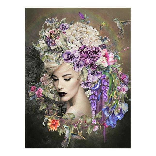 Blume Frau Fotodruck (Vorne)