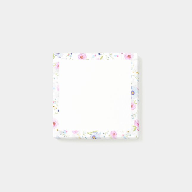 Blume "Fresh Garden" Post-it Klebezettel (Vorderseite)