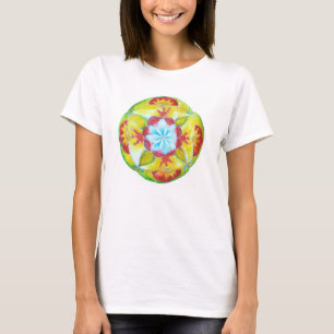 Blume, Friedensmandala Art T-Shirt