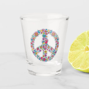 Blume Friedenszeichen Schnapsglas
