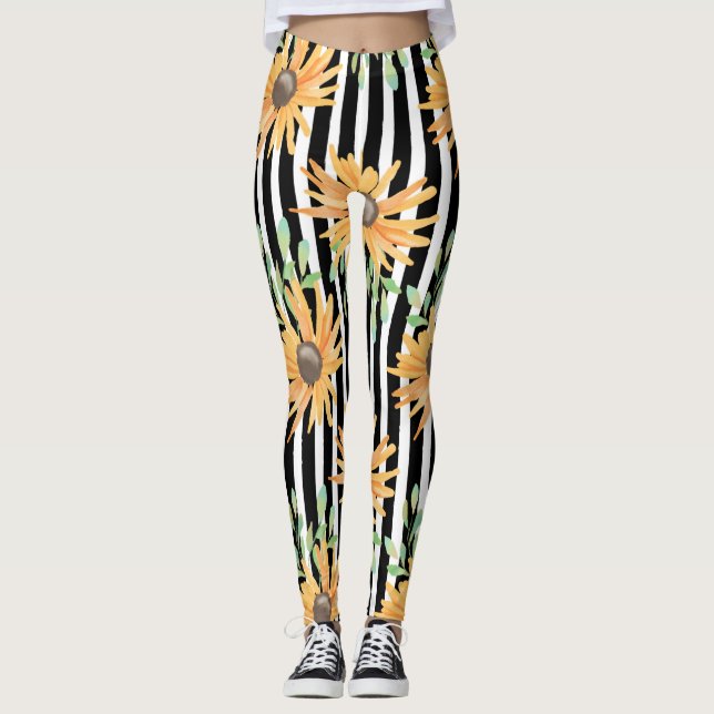 Blume Frische Pasta machen Leggings (Vorderseite)