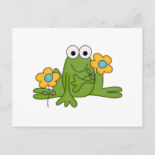 Blume Froschfrosch Postkarte