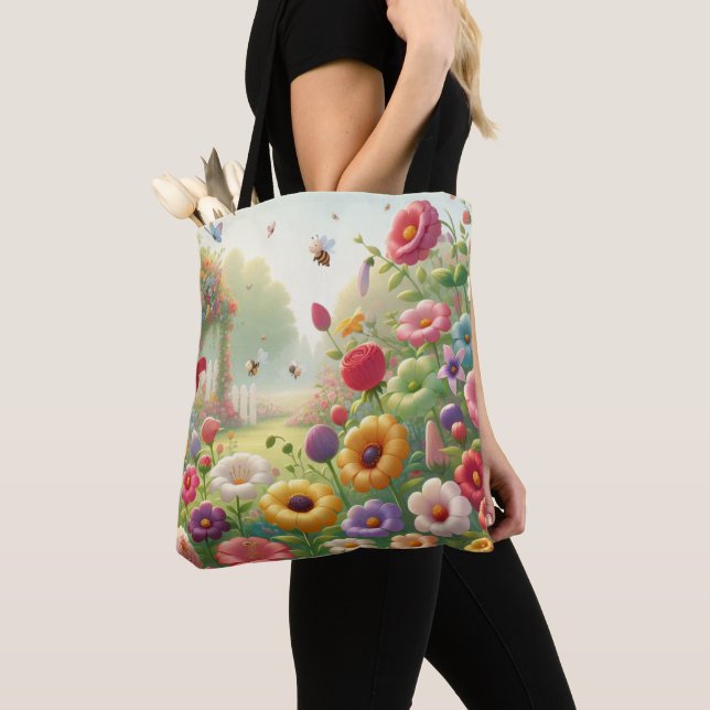 Blume Frühjahrsgarten Tasche (Von Nahem)