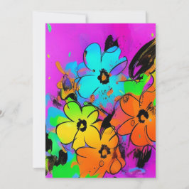 Blume fuchsia orange kitty dankeskarte