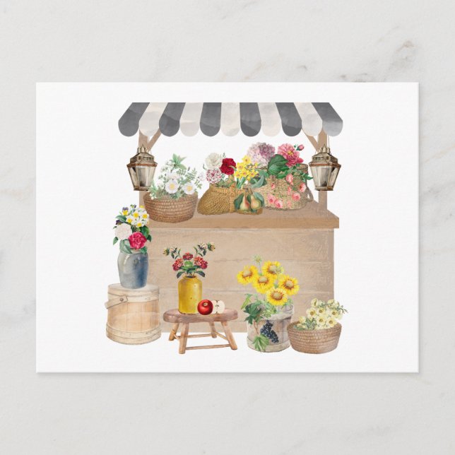 Blume für Aquakulturbauern Postkarte (Vorderseite)