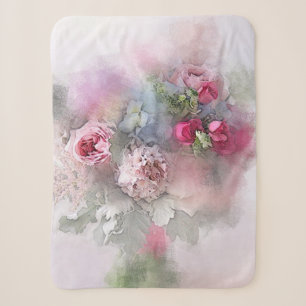 Blume für Aquarell-Rose Moderne Blumenvorlage Sherpadecke