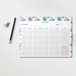 Blume für Aquarellbilder personalisieren Notizblock