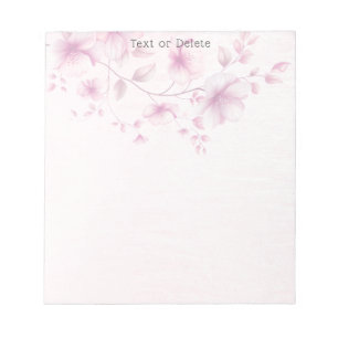 Blume für Aquarellfarbe Rosa Notizblock