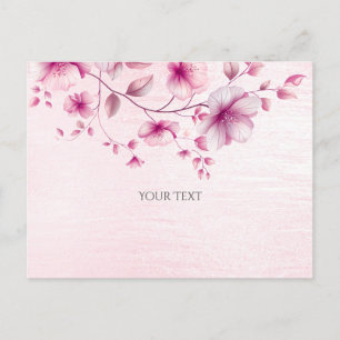 Blume für Aquarellfarbe Rosa Postkarte
