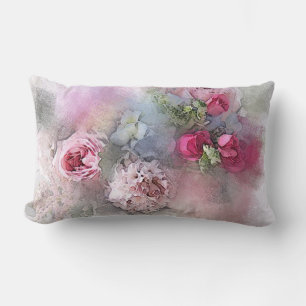 Blume für Aquarellfarben Bouquet Elegante Vorlage Lendenkissen
