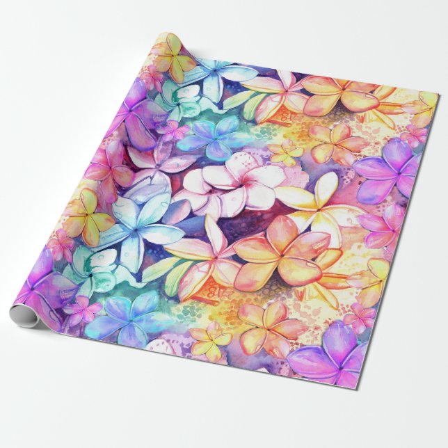 Blume für Aquarellfarben Geschenkpapier (Ungerollt)