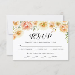 Blume für Aquarellfarben Hochzeitsstiftung RSVP-Ka RSVP Karte