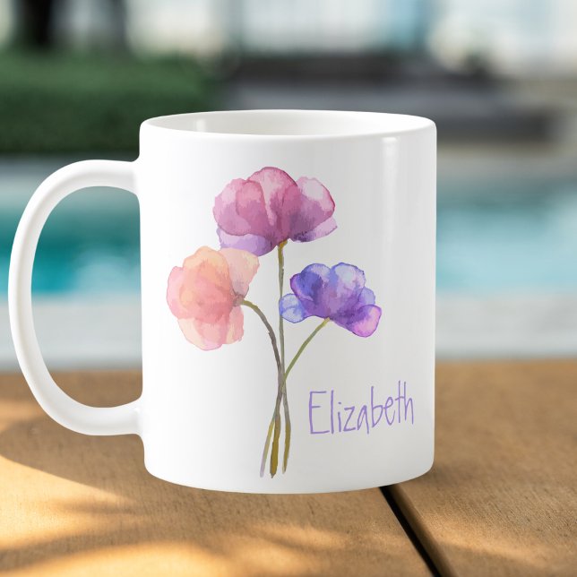 Blume für Aquarellfarben Personalisiert Kaffeetasse (Von Creator hochgeladen)
