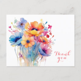 Blume für Aquarellfarben Postkarte