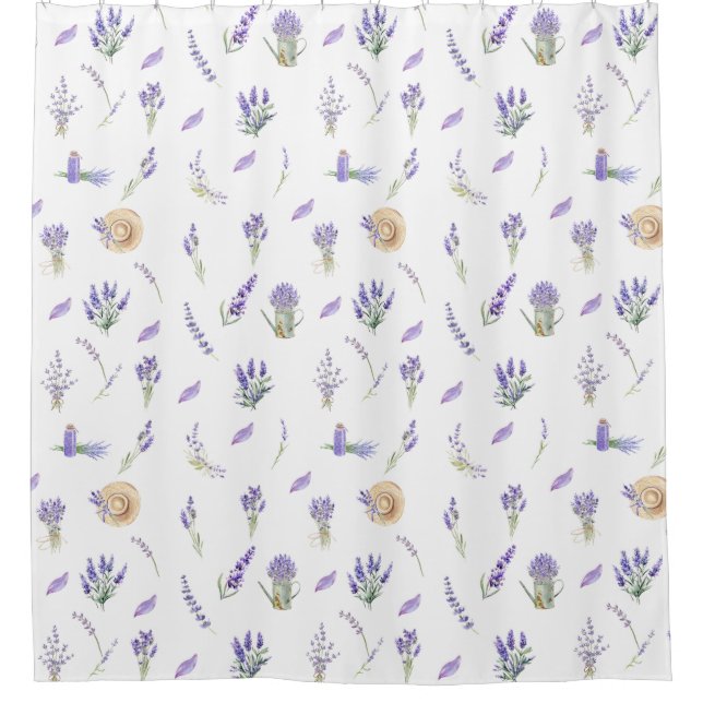Blume für Aquarellpastellfarben Duschvorhang (Vorderseite)