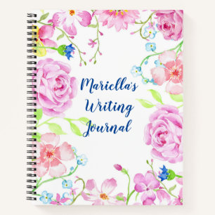 Blume für benutzerdefinierte Aquarellbilder Notizbuch