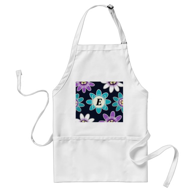 Blume für benutzerdefinierte Leidenschaft Monogram Schürze (Vorne)