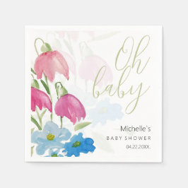 Blume für blaue Frühlingswasser Serviette