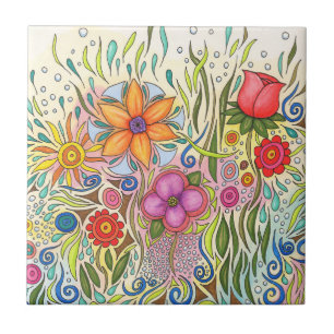 Blume für Blumendesign 12 Fliese