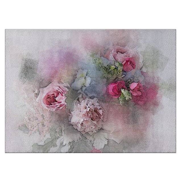 Blume für Blumenflora-Rose Bouquet-Vorlage Schneidebrett (Vorderseite)
