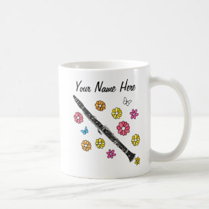 Blume für Blumenklarinette Woodwind - Musiker Kaffeetasse