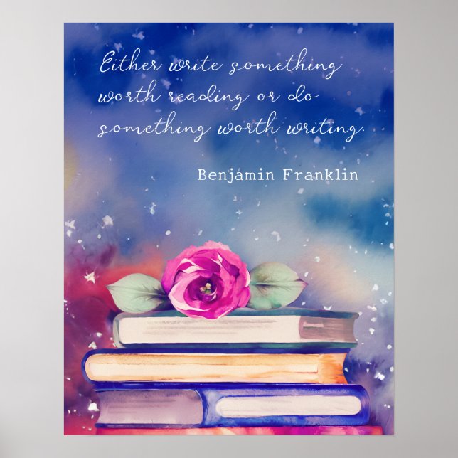Blume für Bücher und Rosa - Sonderangebot Poster (Vorne)