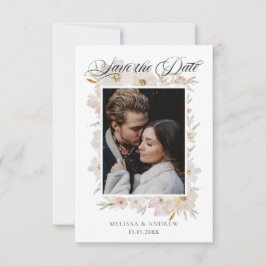 Blume für Creme und Wasserfarben Save the Date