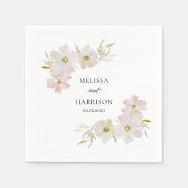 Blume für Creme und Wasserfarben Serviette