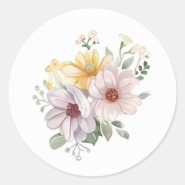 Blume für das Ostergebirge Runder Aufkleber (Vorderseite)