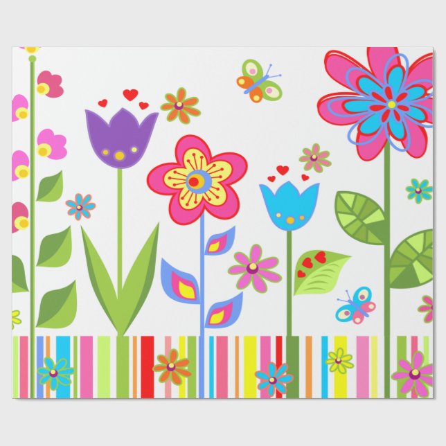 Blume für das Papier Geschenkpapier (Flach)