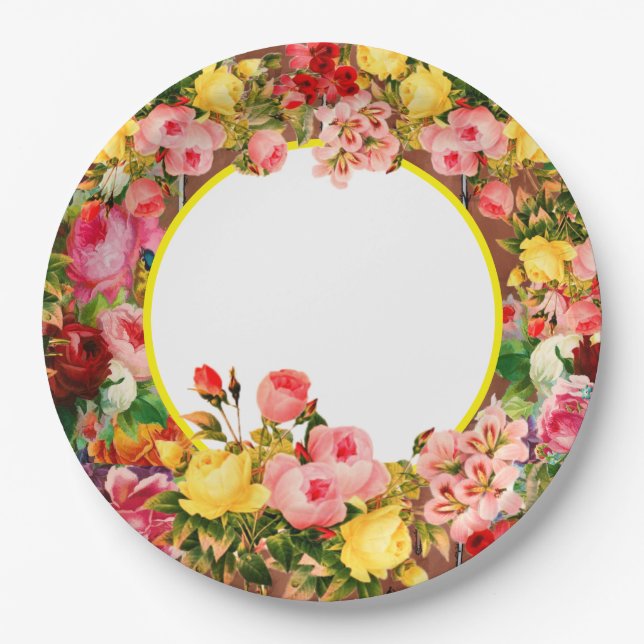 Blume für den Landeszaun Pappteller (Vorderseite)