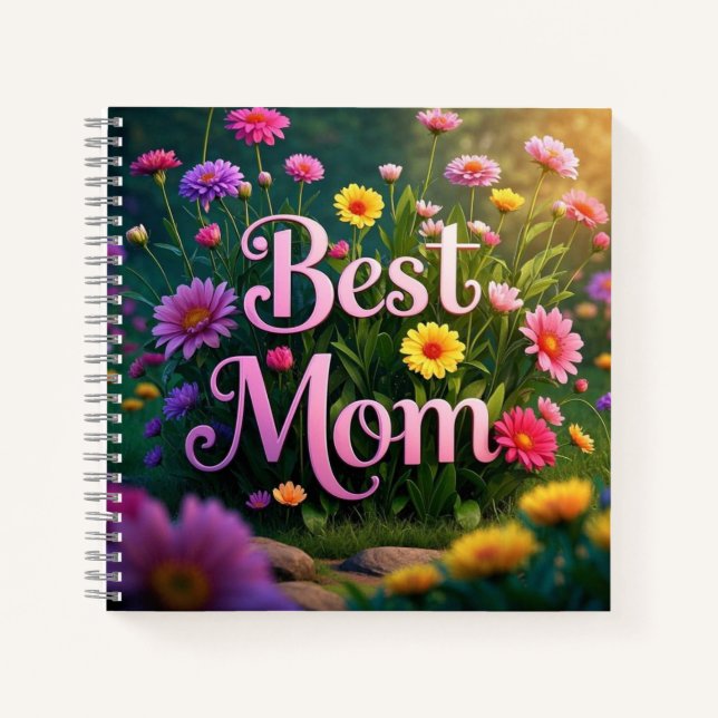 Blume für den Muttertag Notizbuch (Vorderseite)