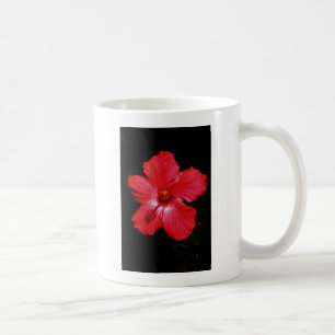 Blume für den roten Hibiskus in Rot Kaffeetasse