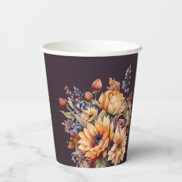 Blume für den Wasserfarbenfall Lila Pappbecher