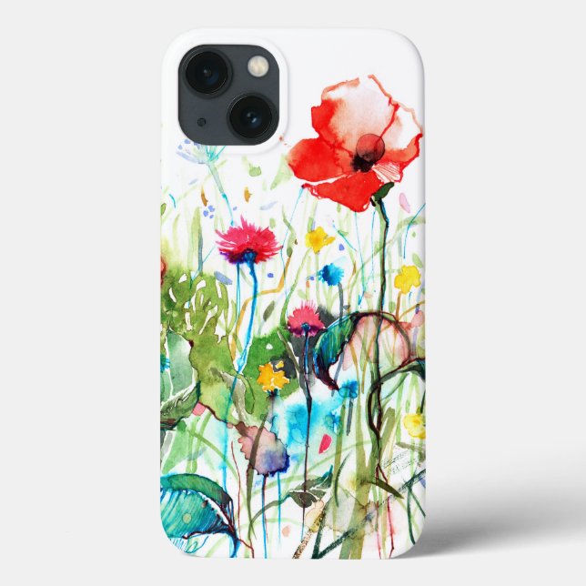 Blume für die Aquarellbilder Case-Mate iPhone Hülle (Rückseite)