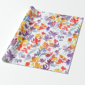 Blume für die Sommerwiese in Aquarellfarben Geschenkpapier