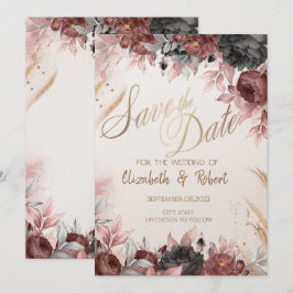 Blume für die Wasserfarbe im Herbst Save the Date