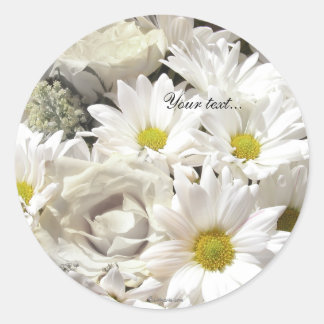 Blume für die White Daisy-Umschlag Aufkleber