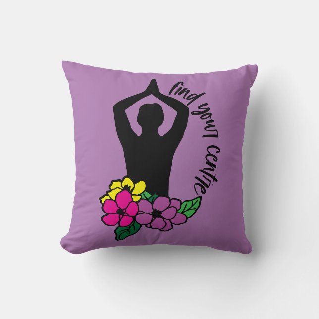 Blume für die Yoga-Pose finden Sie in Ihrem Center Kissen (Vorderseite)