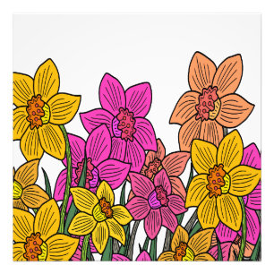 Blume für farbenfrohe Kleidung Fotodruck