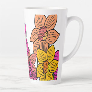 Blume für farbenfrohe Kleidung Milchtasse