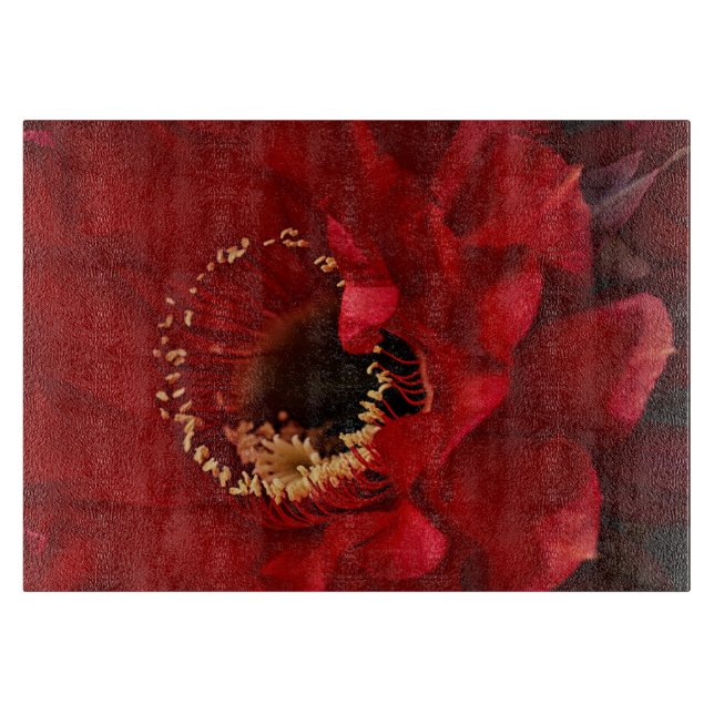 Blume für Feuerlichtkaktus Schneidebrett (Vorderseite)